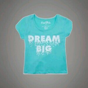 Freestyle Revolution Girls' Dream Big short Sleeve Top TURQUOISE SIZE 3T SEALED